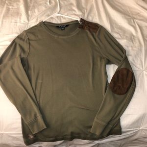 Green Ralph Lauren Long Sleeve Shirt w/ elbow pads